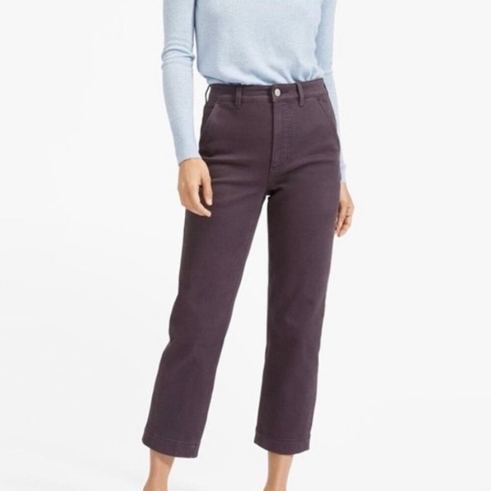 Everlane Women’s Straight Leg Crop‎ Shadow Size 4 EUC Jean Pant Purple Gray